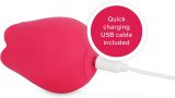 plusOne Rose Toy Vibrator for Women - Clitoral Stimulator Made of Body-Safe Silicone, IPX-7 Waterproof, USB Rechargeable & 10 Pulsing Settings, Red