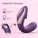Tracy's Dog Clitoral Licking G Spot Vibrator, Tongue Adult Toys with Remote Control for Women Couple Play, Vibrating Sex Toy for Double Stimulation with 7 Licking & 10 Vibration Patterns, Purple