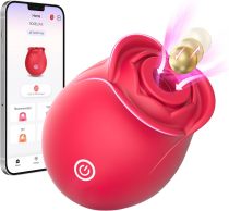 Sex Toys Rose Dildo Vibrator - Upgraded Adult Toys with 18 Sucking & Vibrating Modes for Women Clitoral Nipple, Rose Sucker Sex Toy Clitoral G Spot Vibrators for Woman Couples Adult Sex Games