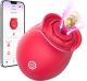 Sex Toys Rose Dildo Vibrator - Upgraded Adult Toys with 18 Sucking & Vibrating Modes for Women Clitoral Nipple, Rose Sucker Sex Toy Clitoral G Spot Vibrators for Woman Couples Adult Sex Games