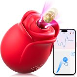 Sex Toys Rose Dildo Vibrator - Upgraded Adult Toys with 18 Sucking & Vibrating Modes for Women Clitoral Nipple, Rose Sucker Sex Toy Clitoral G Spot Vibrators for Woman Couples Adult Sex Games