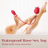 Sex Toys Rose Vibrator Dildo - MOOLIGIRL 4IN1 Adult Sex Toys for Women with 9 Tongue Licking & Thrusting Dildos G Spot Vibrators, Anal Sex Toy Clit Nipple Stimulator Licker for Female Men Couples