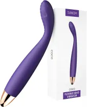 SVAKOM Coco G Spot Vibrator - 8 Seconds to Climax Finger Shaped Waterproof Vibes for Women - 5 * 5 Vibrations Clit Nipple Personal Massagers - Adult Female Sex Toys