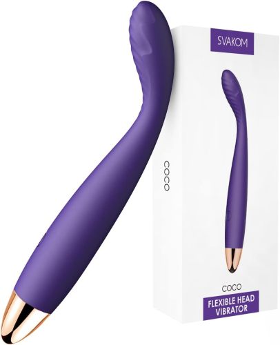 SVAKOM Coco G Spot Vibrator - 8 Seconds to Climax Finger Shaped Waterproof Vibes for Women - 5 * 5 Vibrations Clit Nipple Personal Massagers - Adult Female Sex Toys