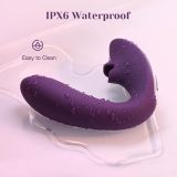 Tracy's Dog Clitoral Licking G Spot Vibrator, Tongue Adult Toys with Remote Control for Women Couple Play, Vibrating Sex Toy for Double Stimulation with 7 Licking & 10 Vibration Patterns, Purple