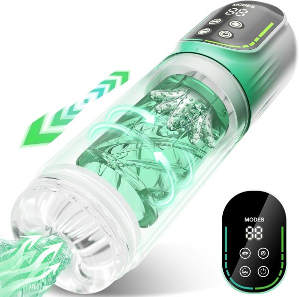 Automatic Male Masturbator Penis Pump, Male Sex Toys for Men Sex Toy Adult Toys Pocket Pussy Male Stroker Male Masturbators with 3 Pump & 7 Thrusting Rotating Vibrating Sucking Sex Games