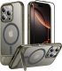 Temdan Magnetic Compatible with iPhone 16 Pro Case, [Built-in Invisible Kickstand][Compatible with MagSafe] [Military Grade Shockproof] Slim Translucent Matte Phone Case for iPhone 16 Pro 6.3 