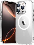 Temdan for iPhone 16 Pro Case Clear, [Compatible with Magsafe] Shockproof Slim Megnetic Phone Case for iPhone 16 Pro, Transparent