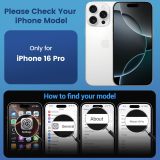 Temdan for iPhone 16 Pro Case Clear, [Compatible with Magsafe] Shockproof Slim Megnetic Phone Case for iPhone 16 Pro, Transparent