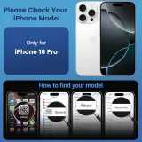 Temdan for iPhone 16 Pro Case Clear, [Compatible with Magsafe] Shockproof Slim Megnetic Phone Case for iPhone 16 Pro, Transparent