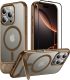 Temdan Magnetic Compatible with iPhone 16 Pro Case, [Built-in Invisible Kickstand][Compatible with MagSafe] [Military Grade Shockproof] Slim Translucent Matte Phone Case for iPhone 16 Pro 6.3 