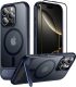 Temdan Magnetic Compatible with iPhone 16 Pro Case, [Built-in Invisible Kickstand][Compatible with MagSafe] [Military Grade Shockproof] Slim Translucent Matte Phone Case for iPhone 16 Pro 6.3 