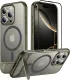 Temdan Magnetic Compatible with iPhone 16 Pro Case, [Built-in Invisible Kickstand][Compatible with MagSafe] [Military Grade Shockproof] Slim Translucent Matte Phone Case for iPhone 16 Pro 6.3 