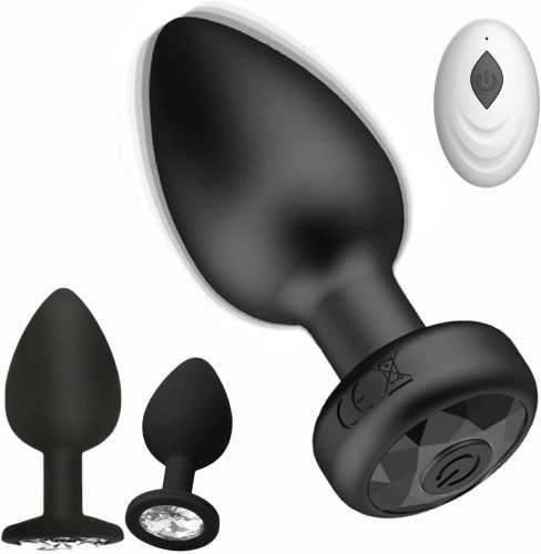 Anal Plug Sex Toys Vibrator- 3PCS Silicone Anal Toys Butt Plug Training Kit with Remote Control 10 Frequency Vibration, Vibrating Anal Plug and Prostate Massager, Adult Sex Toys and Games