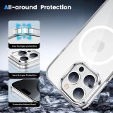 Temdan for iPhone 16 Pro Case Clear, [Compatible with Magsafe] Shockproof Slim Megnetic Phone Case for iPhone 16 Pro, Transparent