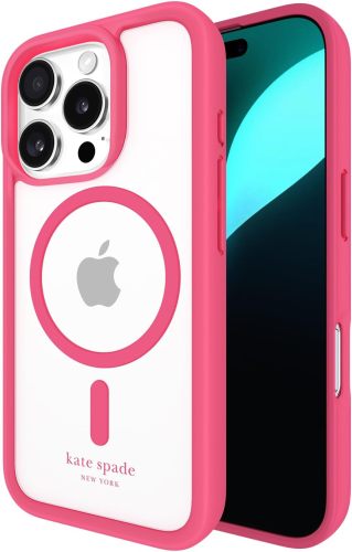 kate spade new york iPhone 16 Pro Case - Compatible with MagSafe - Designer Phone Case - Chunky Glitter Iridescent