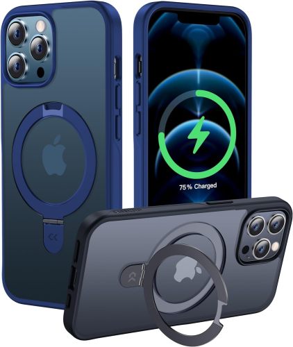 CASEKOO Designed for iPhone 16 Pro Case with Magnetic Invisible Stand [Military Drop Protection] [Compatible with MagSafe] Shockproof Slim Matte Translucent for iPhone 16 Pro Case 6.3 Inch 2024, Black