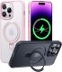 CASEKOO Designed for iPhone 16 Pro Case with Magnetic Invisible Stand [Military Drop Protection] [Compatible with MagSafe] Shockproof Slim Matte Translucent for iPhone 16 Pro Case 6.3 Inch 2024, Black