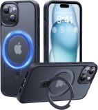 CASEKOO Designed for iPhone 16 Pro Case with Magnetic Invisible Stand [Military Drop Protection] [Compatible with MagSafe] Shockproof Slim Matte Translucent for iPhone 16 Pro Case 6.3 Inch 2024, Black
