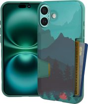 Smartish® iPhone 16 Pro Wallet Case - Wallet Slayer Vol. 1 [Slim + Protective] Credit Card Holder - Drop Tested Hidden Flip Card Slot Cover Compatible with Apple iPhone 16 Pro - Blues on The Green