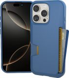 Smartish® iPhone 16 Pro Wallet Case - Wallet Slayer Vol. 1 [Slim + Protective] Credit Card Holder - Drop Tested Hidden Flip Card Slot Cover Compatible with Apple iPhone 16 Pro - Blues on The Green