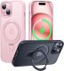 CASEKOO Designed for iPhone 16 Pro Case with Magnetic Invisible Stand [Military Drop Protection] [Compatible with MagSafe] Shockproof Slim Matte Translucent for iPhone 16 Pro Case 6.3 Inch 2024, Black