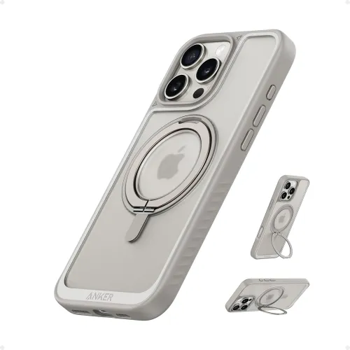 Anker Ultra Magnetic for iPhone 16 Pro Case with Sturdy 360° Ring Stand, Military-Grade Shockproof iPhone 16 Pro Kickstand Compatible with MagSafe(Black)