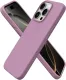 ORNARTO Compatible with iPhone 16 Pro Case 6.3 , Slim Liquid Silicone 3 Layers Soft Gel Rubber Shockproof Protective Case with Anti-Scratch Microfiber Lining-Chalk Pink