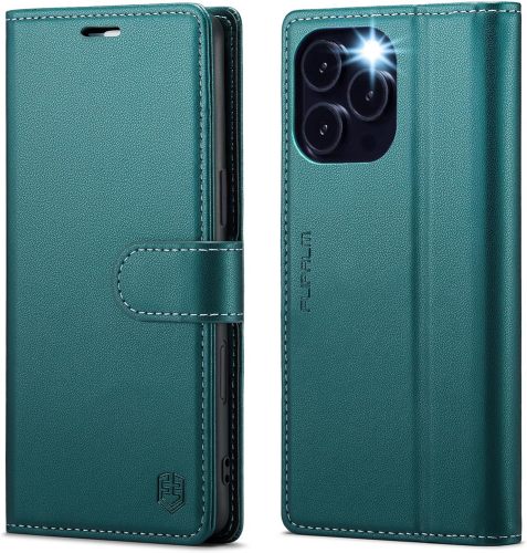 Compatible with iPhone 16 Pro 6.3  Wallet Case with RFID Blocking Credit Card Holder, PU Leather Folio Flip Kickstand Protective Shockproof Cover Women Men for Apple 16 pro Phone Case (Purple)