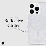 kate spade new york iPhone 16 Pro Case - Compatible with MagSafe - Designer Phone Case - Chunky Glitter Iridescent