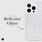 kate spade new york iPhone 16 Pro Case - Compatible with MagSafe - Designer Phone Case - Chunky Glitter Iridescent