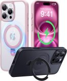 CASEKOO Designed for iPhone 16 Pro Case with Magnetic Invisible Stand [Military Drop Protection] [Compatible with MagSafe] Shockproof Slim Matte Translucent for iPhone 16 Pro Case 6.3 Inch 2024, Black