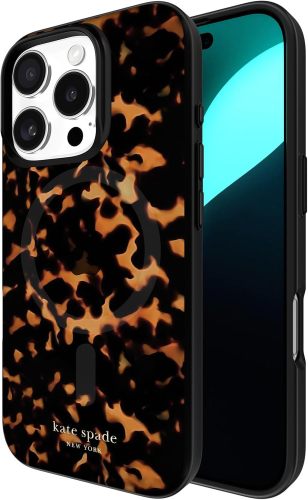 kate spade new york iPhone 16 Pro Case - Compatible with MagSafe - Designer Phone Case - Chunky Glitter Iridescent