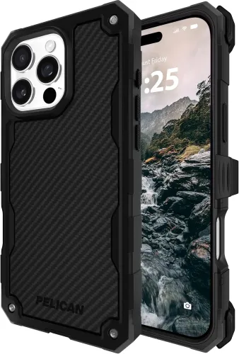 Pelican Ranger iPhone 16 Pro Case [Compatible with MagSafe] Rugged Magnetic Phone Case with 12ft Military-Grade Drop Protection - Heavy Duty Phone Cover for iPhone 16 Pro - Frosted Clear