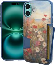 Smartish® iPhone 16 Pro Wallet Case - Wallet Slayer Vol. 1 [Slim + Protective] Credit Card Holder - Drop Tested Hidden Flip Card Slot Cover Compatible with Apple iPhone 16 Pro - Blues on The Green
