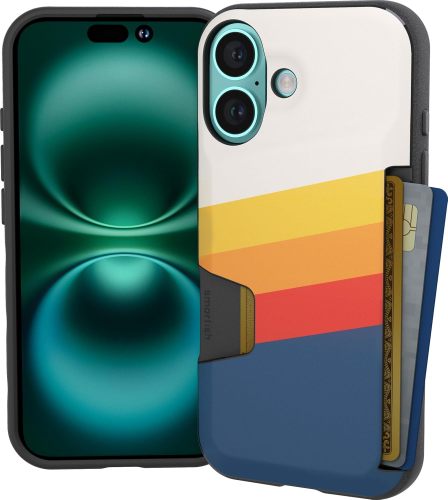 Smartish® iPhone 16 Pro Wallet Case - Wallet Slayer Vol. 1 [Slim + Protective] Credit Card Holder - Drop Tested Hidden Flip Card Slot Cover Compatible with Apple iPhone 16 Pro - Blues on The Green