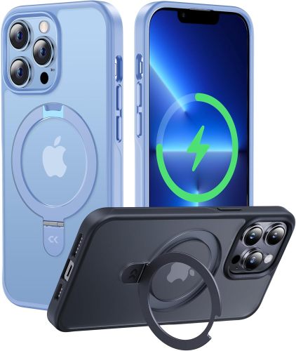 CASEKOO Designed for iPhone 16 Pro Case with Magnetic Invisible Stand [Military Drop Protection] [Compatible with MagSafe] Shockproof Slim Matte Translucent for iPhone 16 Pro Case 6.3 Inch 2024, Black