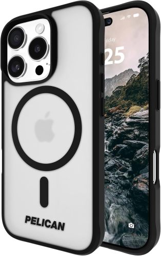 Pelican Ranger iPhone 16 Pro Case [Compatible with MagSafe] Rugged Magnetic Phone Case with 12ft Military-Grade Drop Protection - Heavy Duty Phone Cover for iPhone 16 Pro - Frosted Clear