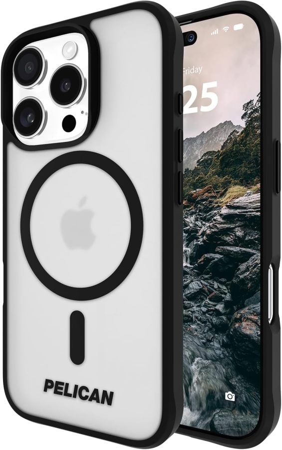 Pelican Ranger iPhone 16 Pro Case [Compatible with MagSafe] Rugged Magnetic Phone Case with 12ft Military-Grade Drop Protection - Heavy Duty Phone Cover for iPhone 16 Pro - Frosted Clear