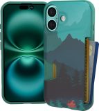 Smartish® iPhone 16 Pro Wallet Case - Wallet Slayer Vol. 1 [Slim + Protective] Credit Card Holder - Drop Tested Hidden Flip Card Slot Cover Compatible with Apple iPhone 16 Pro - Blues on The Green