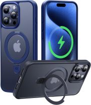 CASEKOO Designed for iPhone 16 Pro Case with Magnetic Invisible Stand [Military Drop Protection] [Compatible with MagSafe] Shockproof Slim Matte Translucent for iPhone 16 Pro Case 6.3 Inch 2024, Black