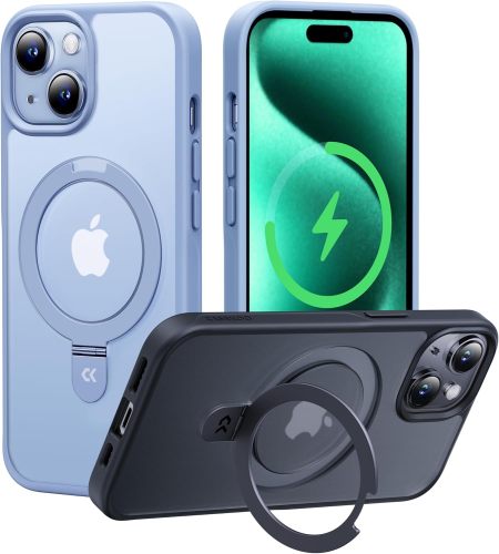 CASEKOO Designed for iPhone 16 Pro Case with Magnetic Invisible Stand [Military Drop Protection] [Compatible with MagSafe] Shockproof Slim Matte Translucent for iPhone 16 Pro Case 6.3 Inch 2024, Black