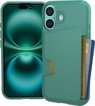 Smartish® iPhone 16 Pro Wallet Case - Wallet Slayer Vol. 1 [Slim + Protective] Credit Card Holder - Drop Tested Hidden Flip Card Slot Cover Compatible with Apple iPhone 16 Pro - Blues on The Green