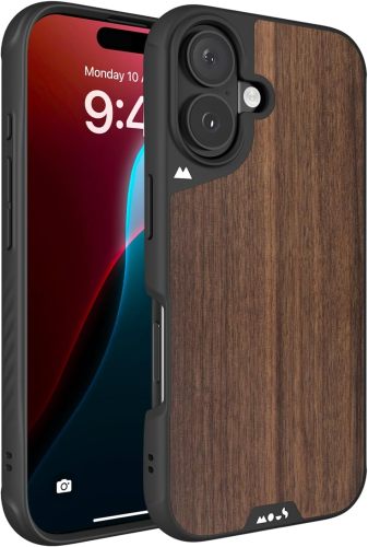 Mous for iPhone 16 Pro Case MagSafe Compatible - Limitless 6.0 - Walnut - Protective Shockproof Phone Cover