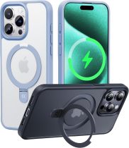 CASEKOO Designed for iPhone 16 Pro Case with Magnetic Invisible Stand [Military Drop Protection] [Compatible with MagSafe] Shockproof Slim Matte Translucent for iPhone 16 Pro Case 6.3 Inch 2024, Black