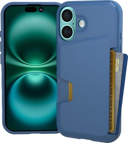 Smartish® iPhone 16 Pro Wallet Case - Wallet Slayer Vol. 1 [Slim + Protective] Credit Card Holder - Drop Tested Hidden Flip Card Slot Cover Compatible with Apple iPhone 16 Pro - Blues on The Green