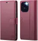 Compatible with iPhone 16 Pro 6.3  Wallet Case with RFID Blocking Credit Card Holder, PU Leather Folio Flip Kickstand Protective Shockproof Cover Women Men for Apple 16 pro Phone Case (Purple)