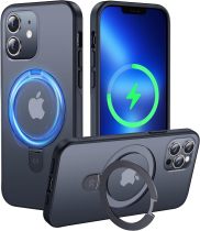 CASEKOO Designed for iPhone 16 Pro Case with Magnetic Invisible Stand [Military Drop Protection] [Compatible with MagSafe] Shockproof Slim Matte Translucent for iPhone 16 Pro Case 6.3 Inch 2024, Black