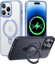 CASEKOO Designed for iPhone 16 Pro Case with Magnetic Invisible Stand [Military Drop Protection] [Compatible with MagSafe] Shockproof Slim Matte Translucent for iPhone 16 Pro Case 6.3 Inch 2024, Black