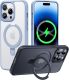 CASEKOO Designed for iPhone 16 Pro Case with Magnetic Invisible Stand [Military Drop Protection] [Compatible with MagSafe] Shockproof Slim Matte Translucent for iPhone 16 Pro Case 6.3 Inch 2024, Black